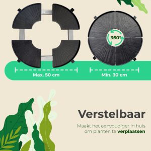 Pflanzentrolley - Bis zu 300 kg - Um 360 Grad drehbare Rollen - Ø 30-50 cm