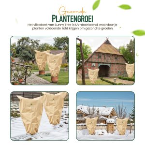 Winterschutzhaube XL - 240 x 200 cm - mit Reißverschluss und Zugkordel
